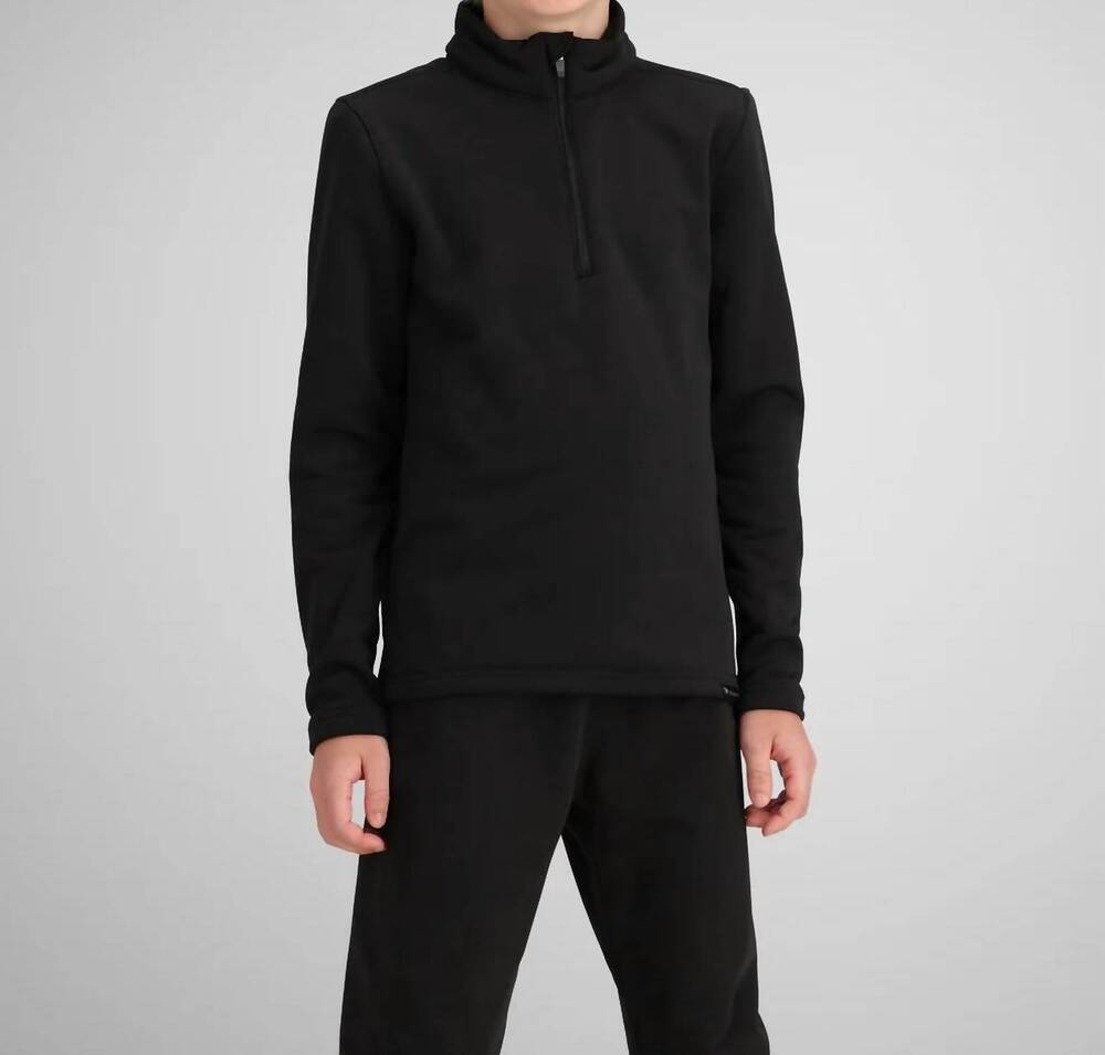 NEW OBERMEYER kid's ultra gear teen 1/4 zip sweatshirt in black